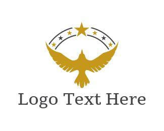 Yellow Eagle Logo - Hawk Logo Maker | Best Hawk Logos | BrandCrowd