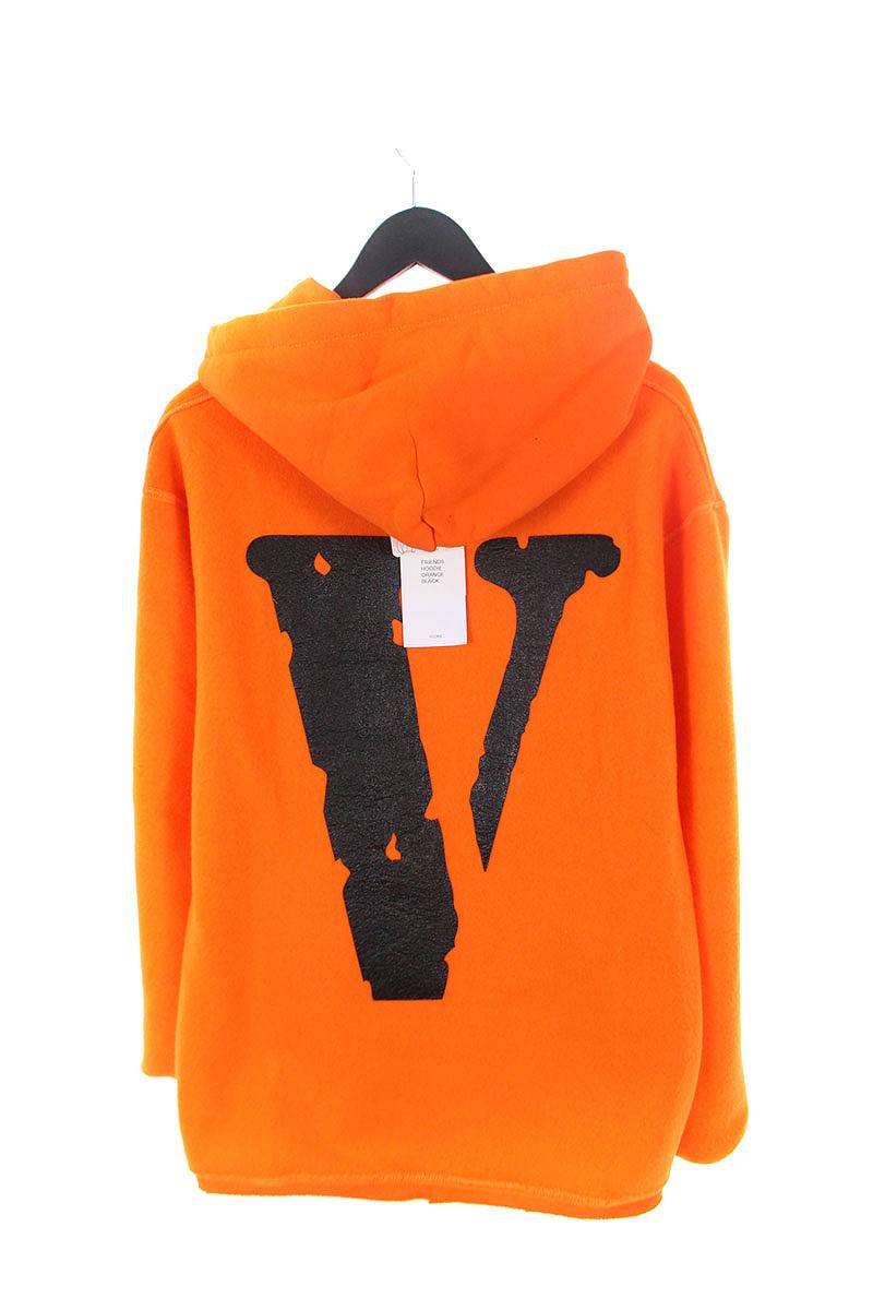Orange Vlone Logo - RINKAN: Vee Ron /VLONE logo print reversible pullover parka M