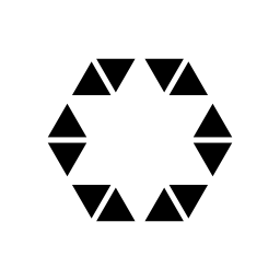 Small Triangles Logo - Star in hexagon of small triangles PNG/ICO/ICNS Free Icon Download ...