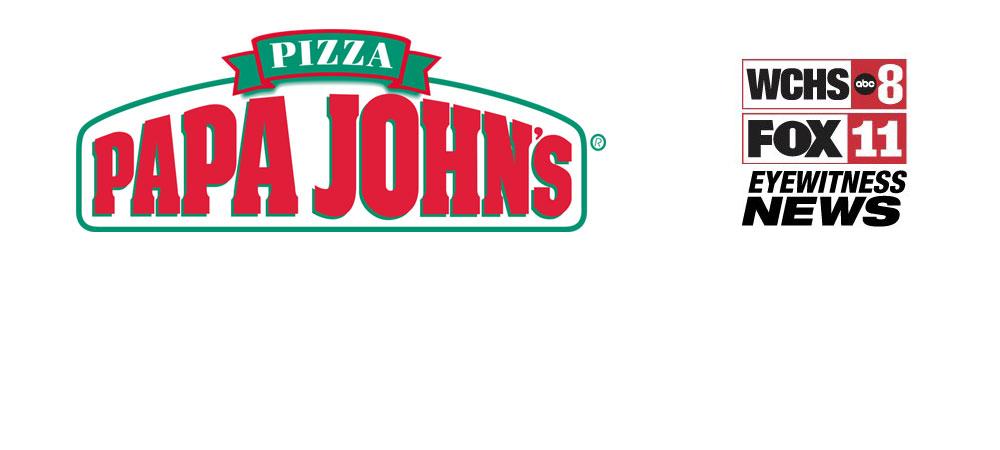 Papa John's Pizza Logo - Papa Johns and WCHS are offering pizza in exchange for canned goods ...