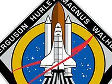 NASA Spaceship Logo - NASA - First iPhone Flying on Last Shuttle