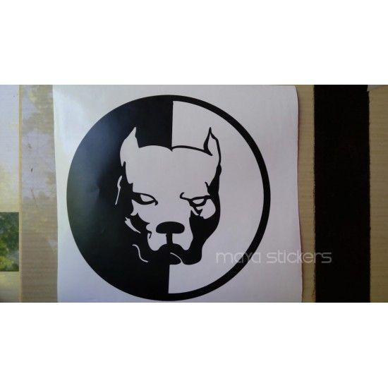 Pitbull Dog Logo - Pitbull dog sticker for cars, bikes, laptop and wall. Available