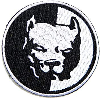 Pitbull Dog Logo - Pitbull Dog Pet Logo Rider Biker Tatoo biker patch Sew Iron on ...