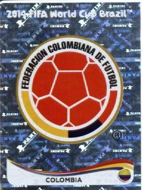 Columbia Team Logo - Panini World Cup Soccer Sticker # 184 Colombia Logo Team