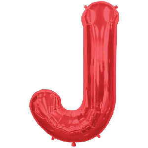 Red Letter J Logo - Letter J 34 Inch Foil Balloon