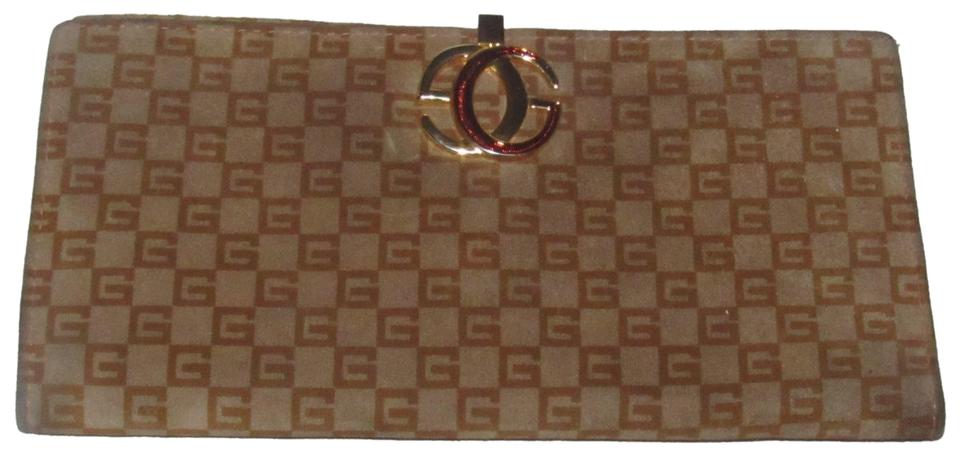 Brown Square Logo - Gucci Brown Square G Logo Print Suede and Brown Leather Vintage