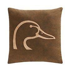 Brown Square Logo - Ducks Unlimited Plaid Square Logo Pillow