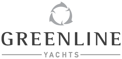 White and Green Line Logo - Clipper Marine - Greenline Yachts