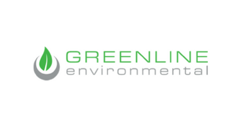 White and Green Line Logo - Greenline Environmental South West