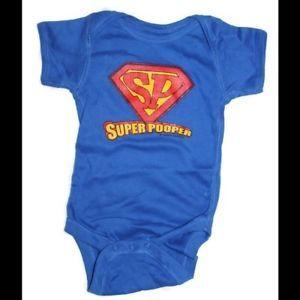Rebel Superman Logo - NEW Baby Rebel Super Pooper Superman Blue Infant One-Piece *PICK ...