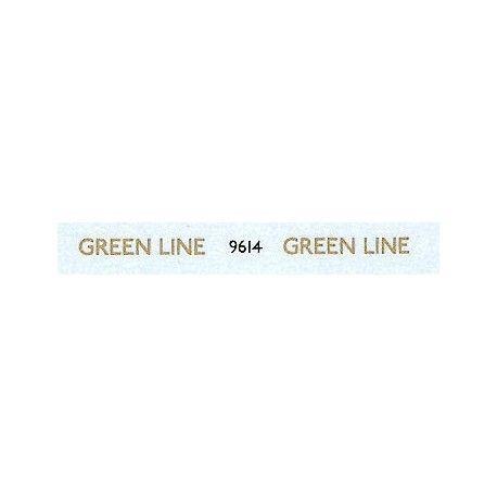 White and Green Line Logo - LT9614 'GREEN LINE' fleetname (gold) 15mm long Price per pair ...