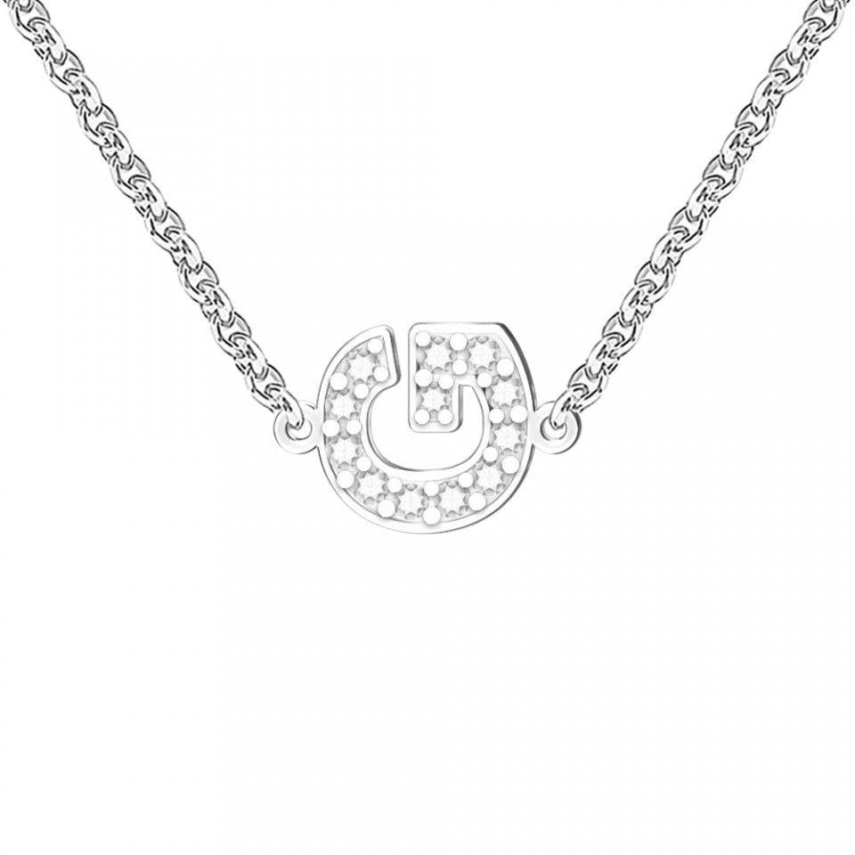 Sideways Diamond Logo - Sideways Letter Diamond Initials Necklace | Build A Jewel
