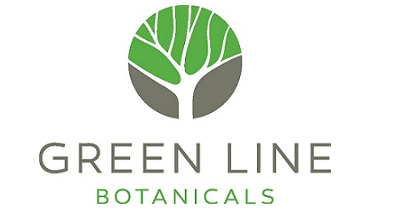 White and Green Line Logo - Green Line Botanicals