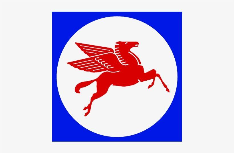 Horse with Wings Logo - Mobil Pegasus - Logo Red Horse With Wings Transparent PNG - 478x478 ...