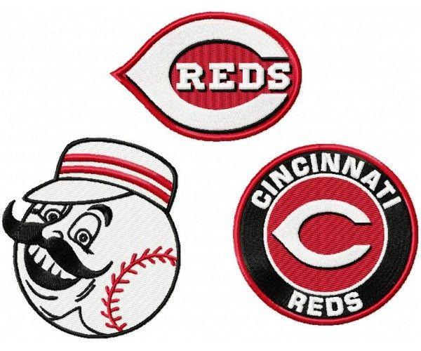 Reds Logo - Cincinnati Reds logo machine embroidery design for instant download