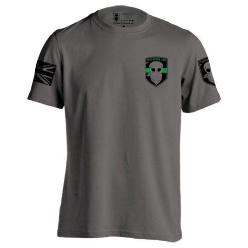 White and Green Line Logo - THIN GREEN LINE - ForceWear.co.uk