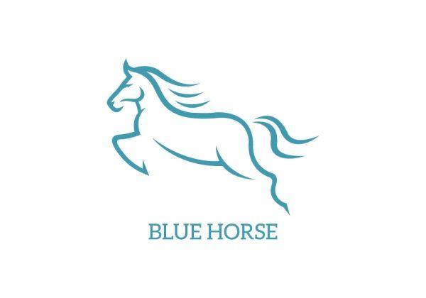 Blue Horse Logo - Blue Horse Stallion • Premium Logo Design