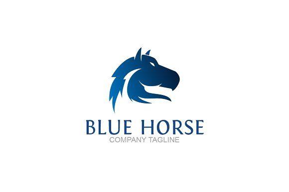 Blue Horse Logo - Blue Horse - Logo Template ~ Logo Templates ~ Creative Market