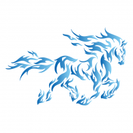 Blue Horse Logo - Blue fire horse. Brands of the World™. Download vector logos