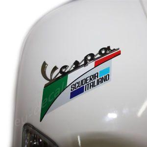 Vespa Logo - Vespa Logo Badge Extension Italian Flag Scuderia Italiano sticker ...