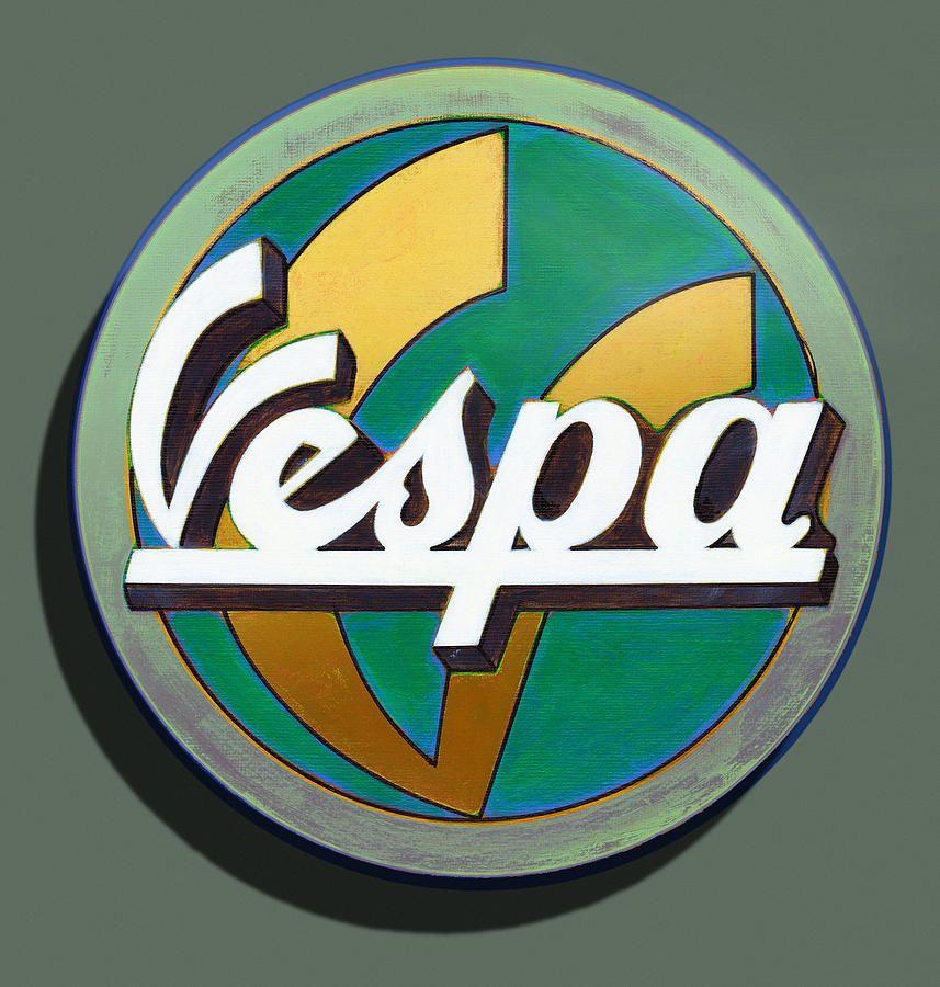 Vespa Logo - Vespa Logo Painting By D Mark O