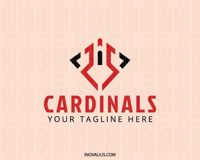 Red Lines Bird Logo - Cardinals Logo Design