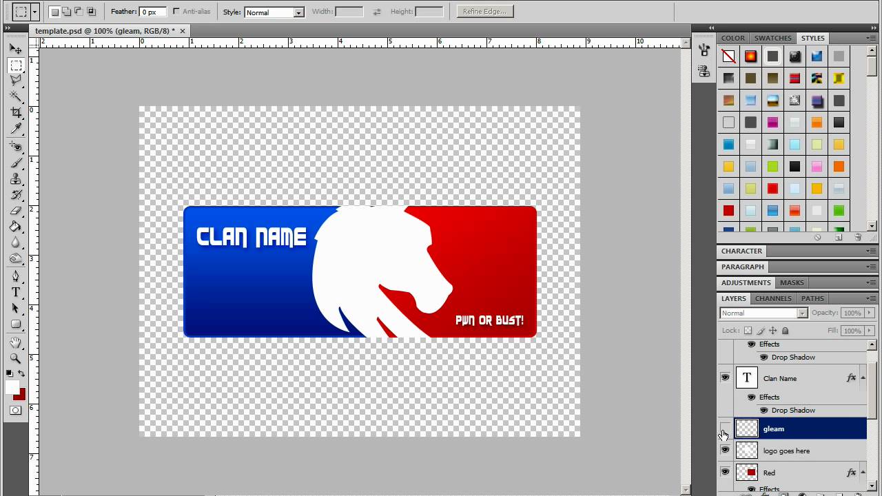 MLG Clan Logo - Clan Logo Tutorial - Photoshop Template + Download - YouTube