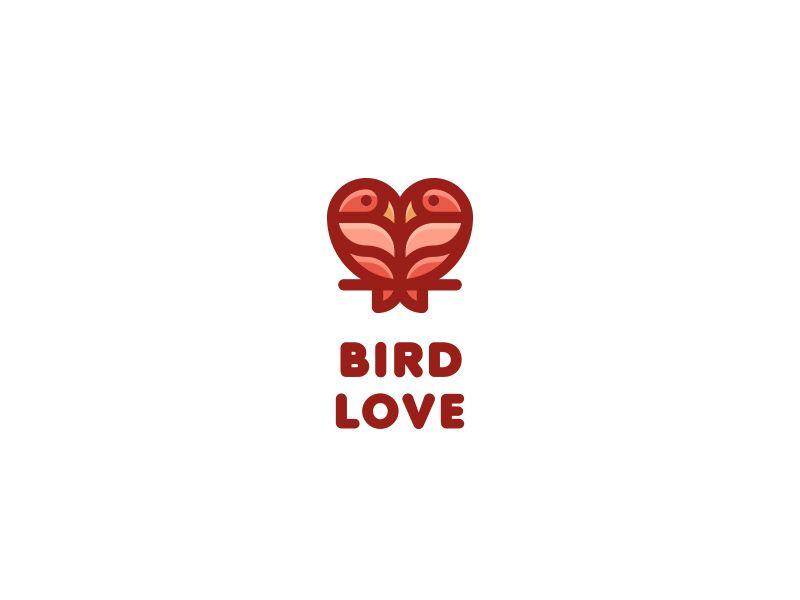 Red Lines Bird Logo - Bird Love Logo - Day 124 by last spark | Dribbble | Dribbble
