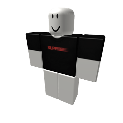 Red and Black Roblox Logo - Supreme Motion Logo Black and Red Tee - Roblox