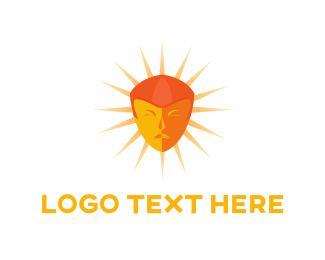 Yellow Sun Person Logo - Person Logo Maker. Create Your Own Person Logo