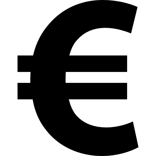 Black Symbol Logo - Euro symbol Icon