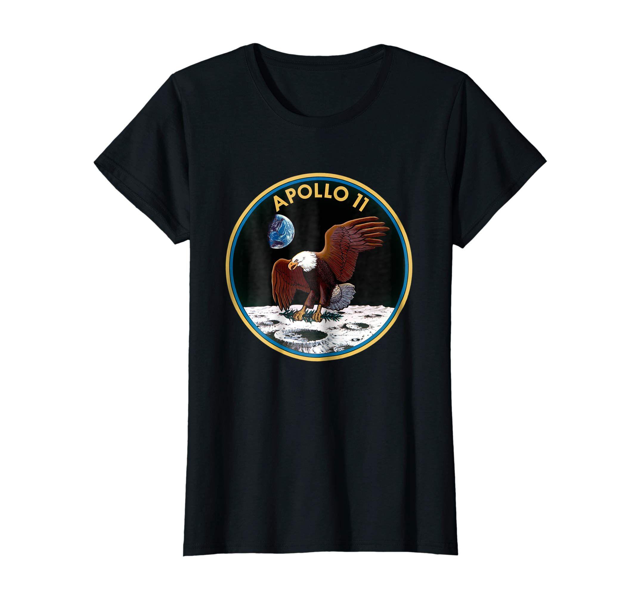 NASA Moon Logo - Apollo 11 NASA Space Moon Landing Astronaut Logo T Shirt