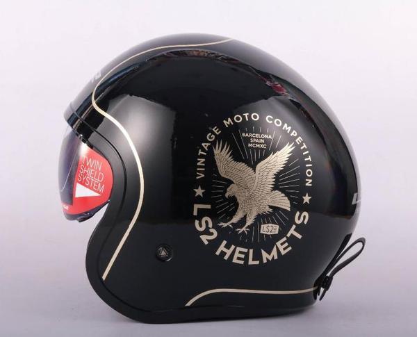 Spitfire Skull Logo - Spitfire ls2 OF599 Open Face Retro 3/4 Half Motorcycle Helmets ...