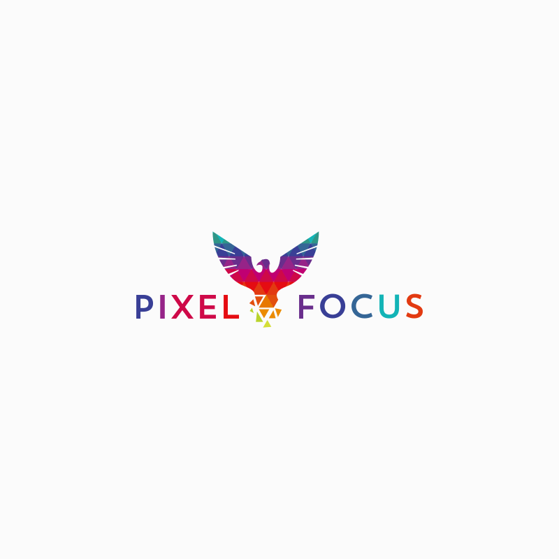 Pixel Logo - Pixel Focus - Eagle Logo Template | Free Download