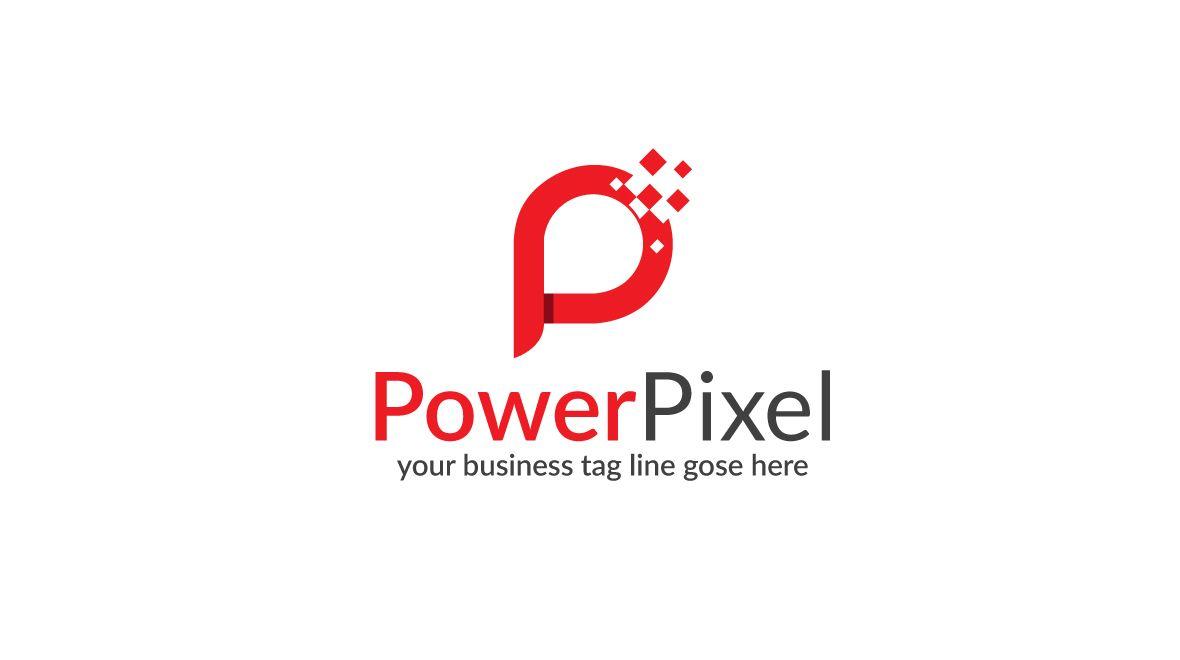 Pixel Logo - Power P letter Logo & Graphics