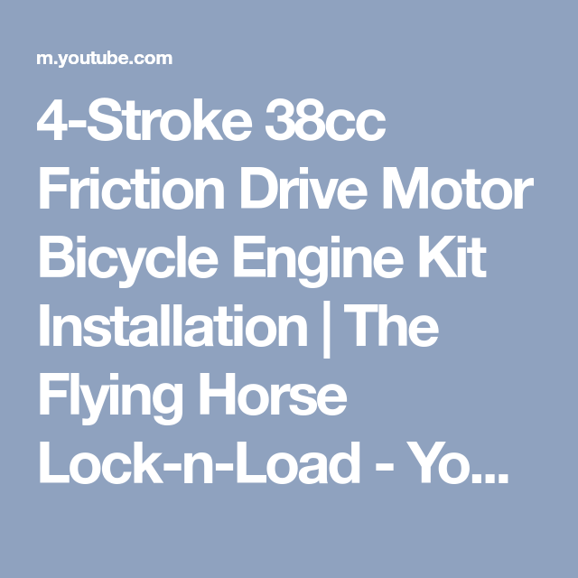 Flying Horse Motor Bike Logo - 4 Stroke 38cc Friction Drive Motor Bicycle Engine Kit Installation