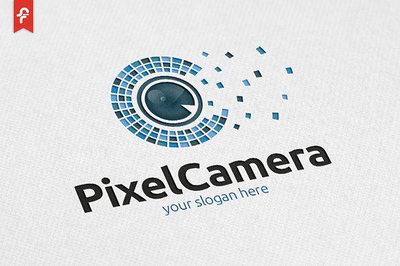 Pixel Logo - Pixel Camera Logo Logo Templates Creative Market