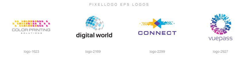 Pixel Logo - 10 Cool Pixel logo design solutions by Pixellogo