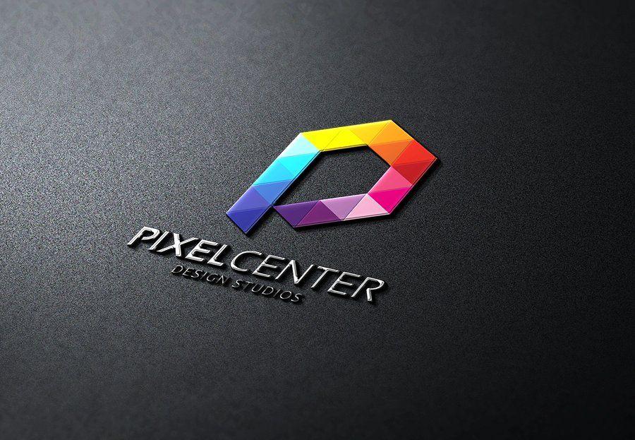 Pixel Logo - Pixel Center Logo Templates Creative Market