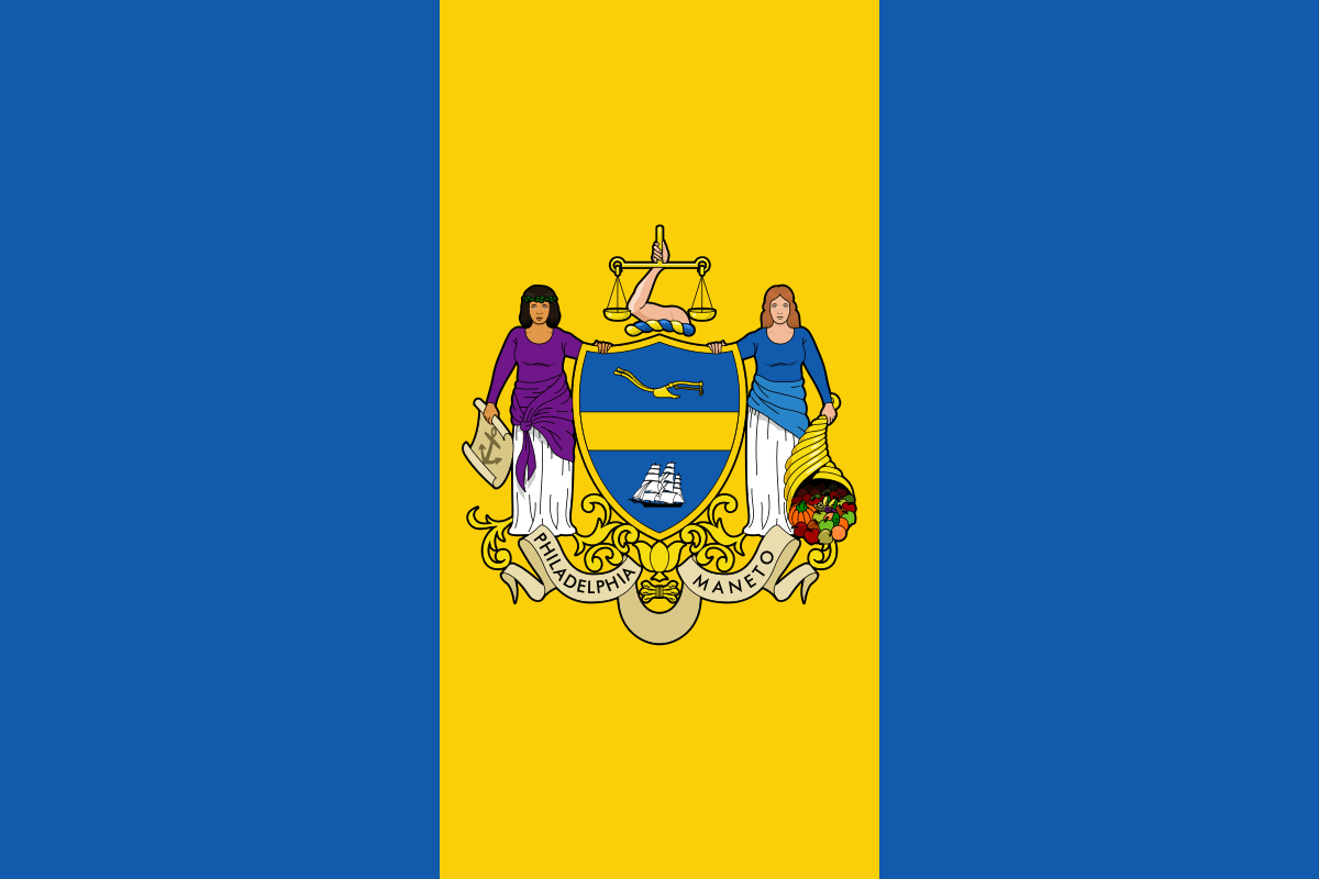 American Blue and Yellow Logo - Flag of Philadelphia