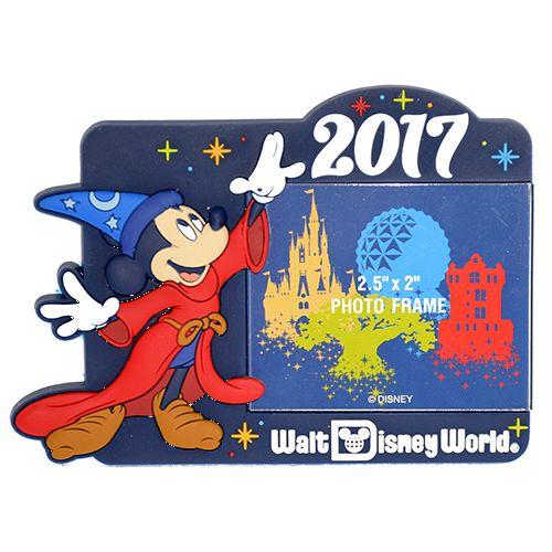 Disney 2017 Logo - Disney Photo Frame Magnet Sorcerer Mickey Logo