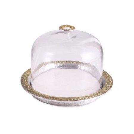 Marigold Artisans Logo - Marigold Artisans Gold/Ivory Braid Cheese Board & Glass Dome ...