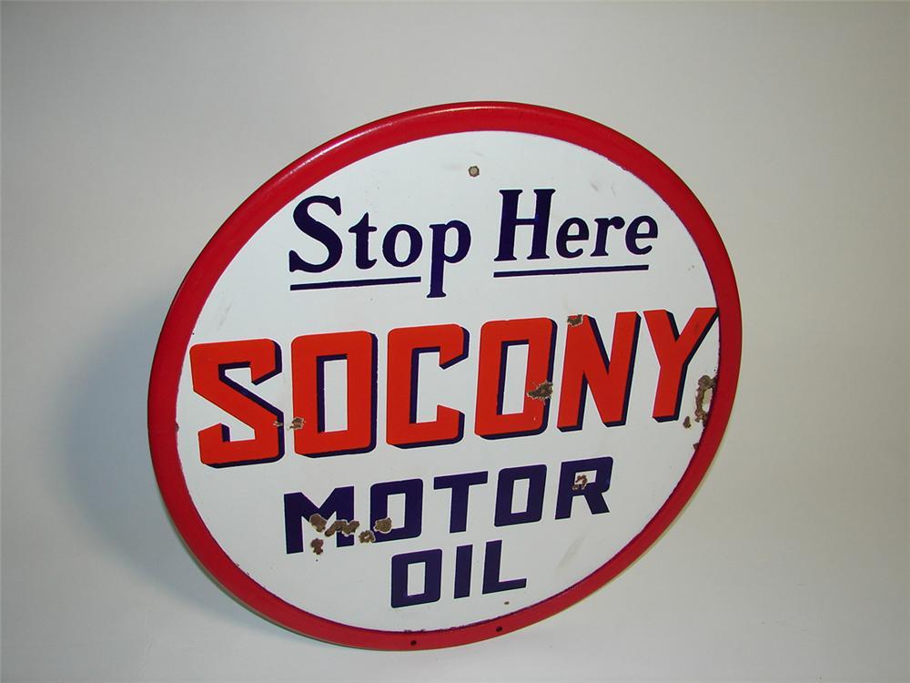 Standard Oil Company Logo - 1930s Socony (Standard Oil Company of New York) double-sided
