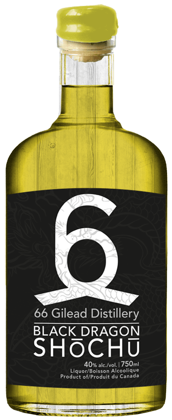 Yellow and Black Dragon Logo - Black Dragon Shōchū Gilead Distillery. Sixty Six Gilead Distillery