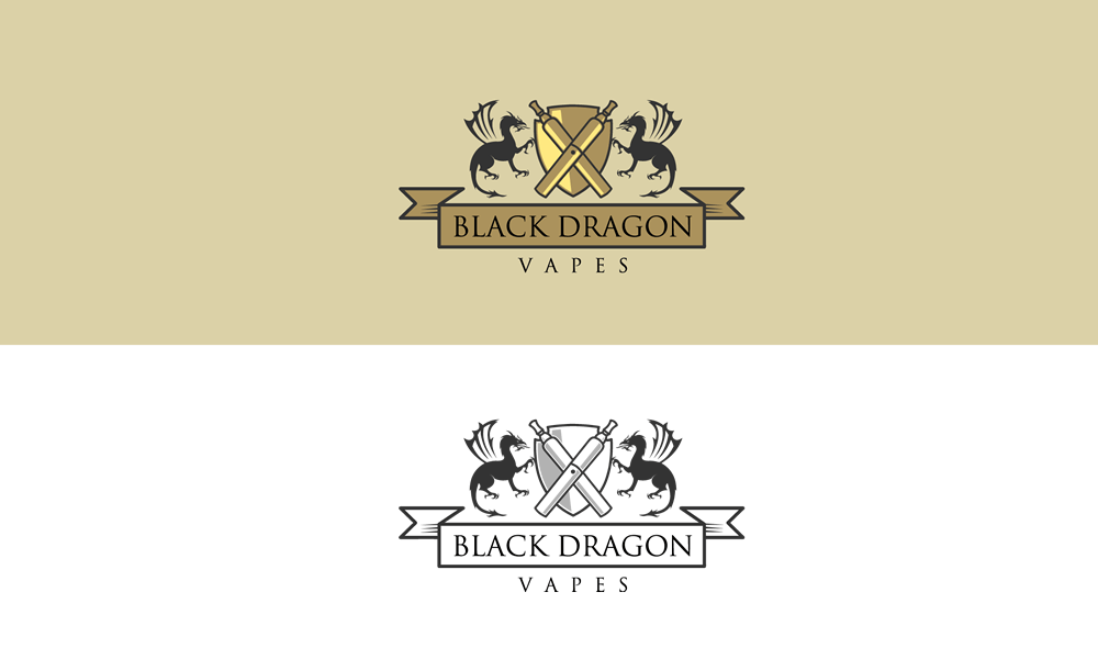 Yellow and Black Dragon Logo - Business Logo Design for Black Dragon Vapes or BDV Black dragon ...