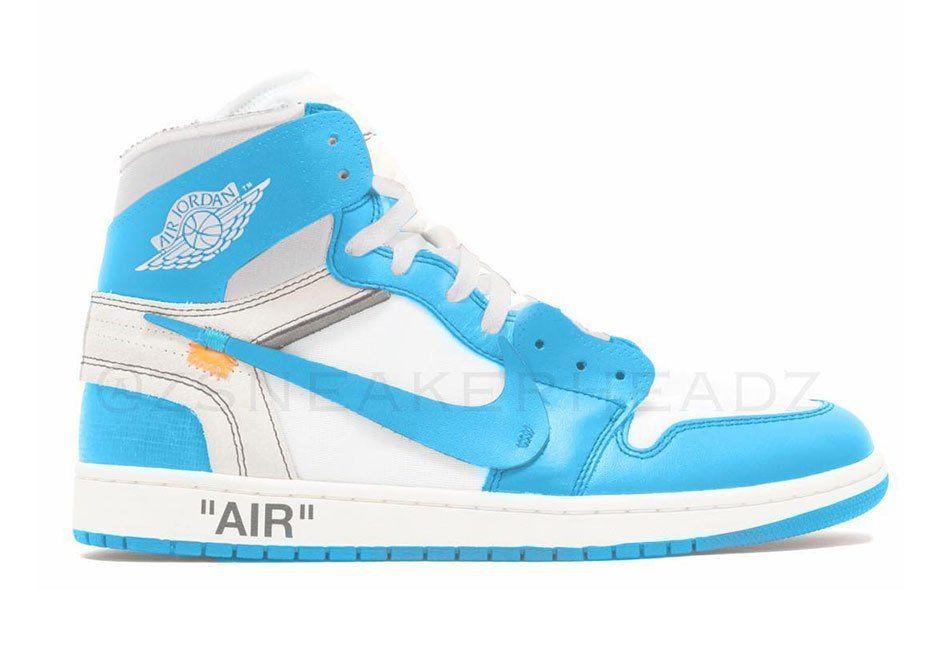 Baby Blue Jordan Logo - Off White Air Jordan 1 White University Blue AQ0818 148