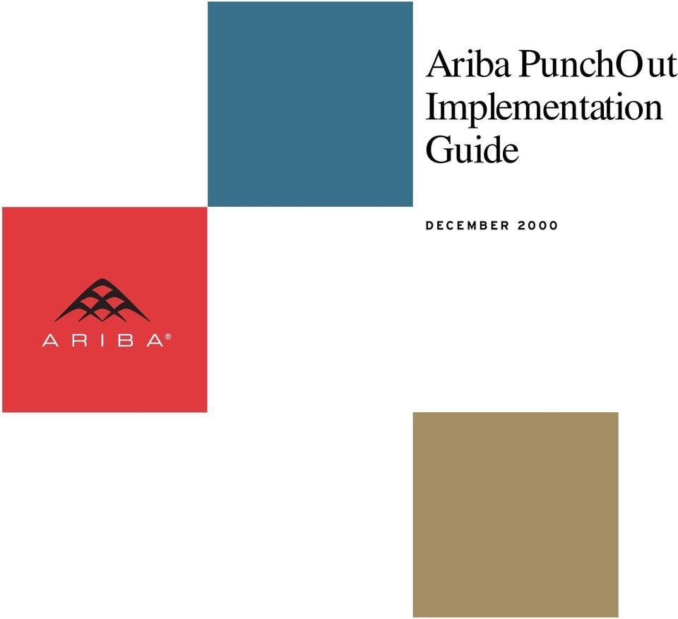 Ariba Logo - Ariba PunchOut Implementation Guide DECEMBER PDF