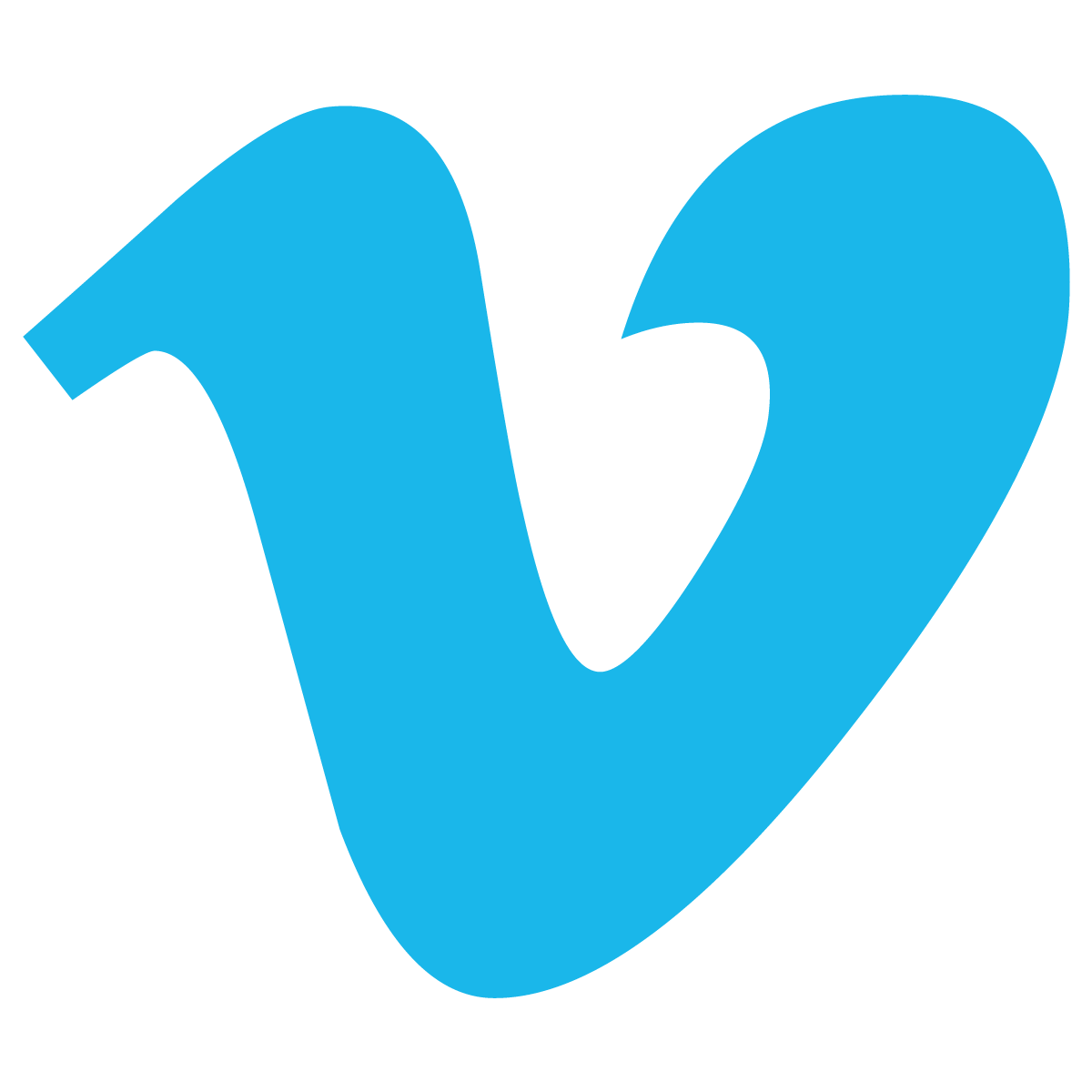 Blue V Logo - Vimeo V Icon Blue Vector Logo | Free Vector Silhouette Graphics AI ...