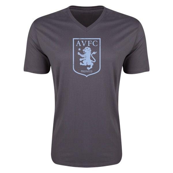 Villa Clothing Logo - Aston Villa Distressed Club Logo Mens V Neck T Shirt. Aston Villa
