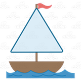 Sailboat Triangle Logo - Abeka. Clip Art. Sailboat—with a triangle sail
